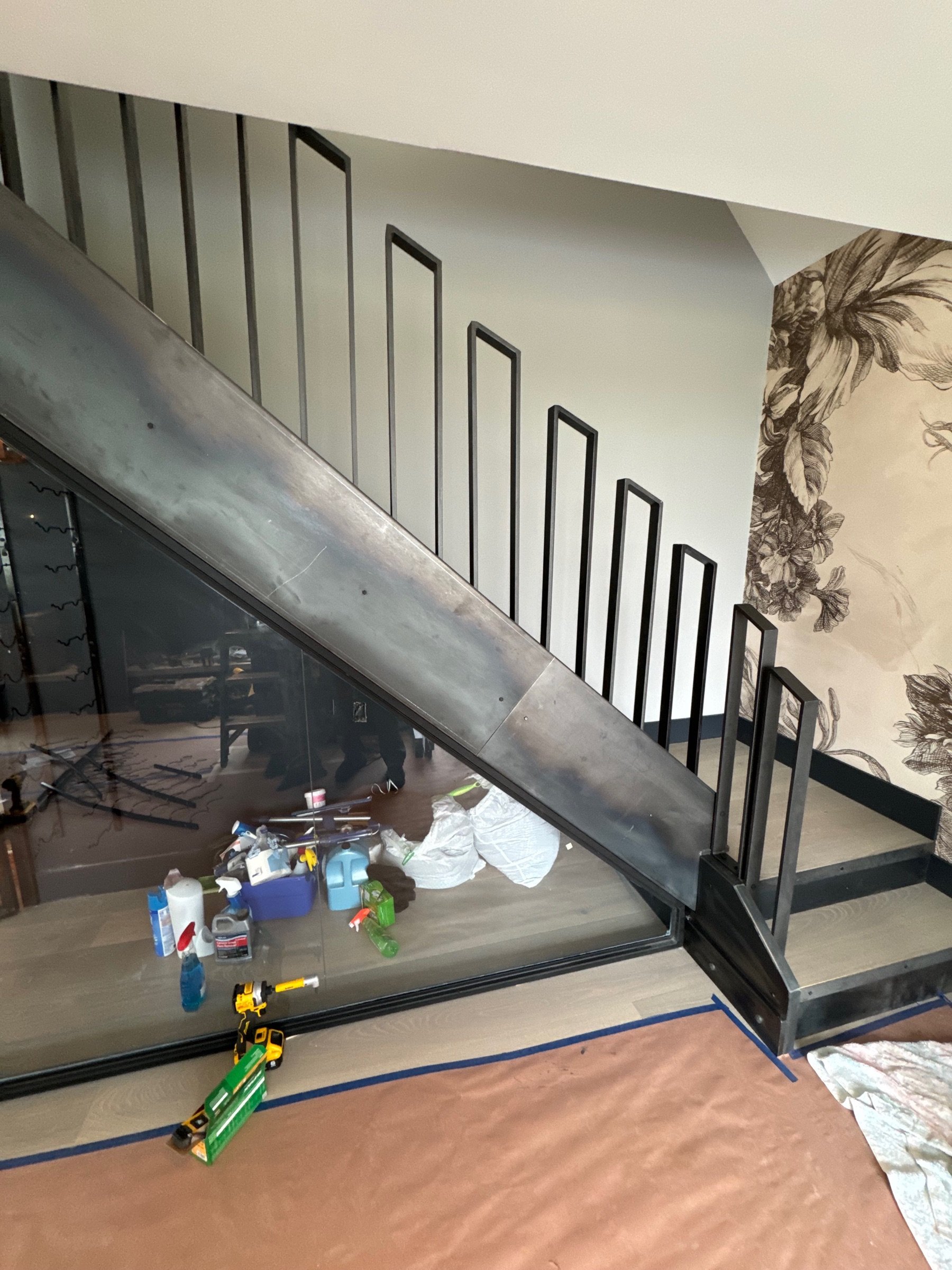 Sculptural stair detail inside the 880 Blue Star project