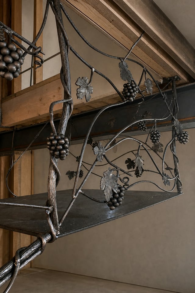 Hand-forged ornamental iron stairwork by Breuder Design